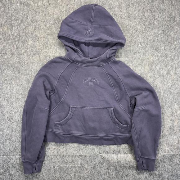 lululemon athletica Tops - Lululemon Cropped‎ Scuba Hoodie Sweatshirt Women's XS/S Purple